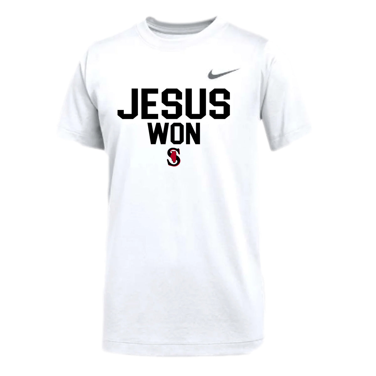 YOUTH NIKE JESUS WON LEGEND SHORT SLEEVE