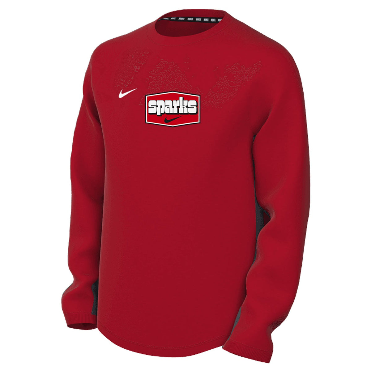 YOUTH NIKE SPARKS EMBROIDERED LS PREGAME CREW TOP