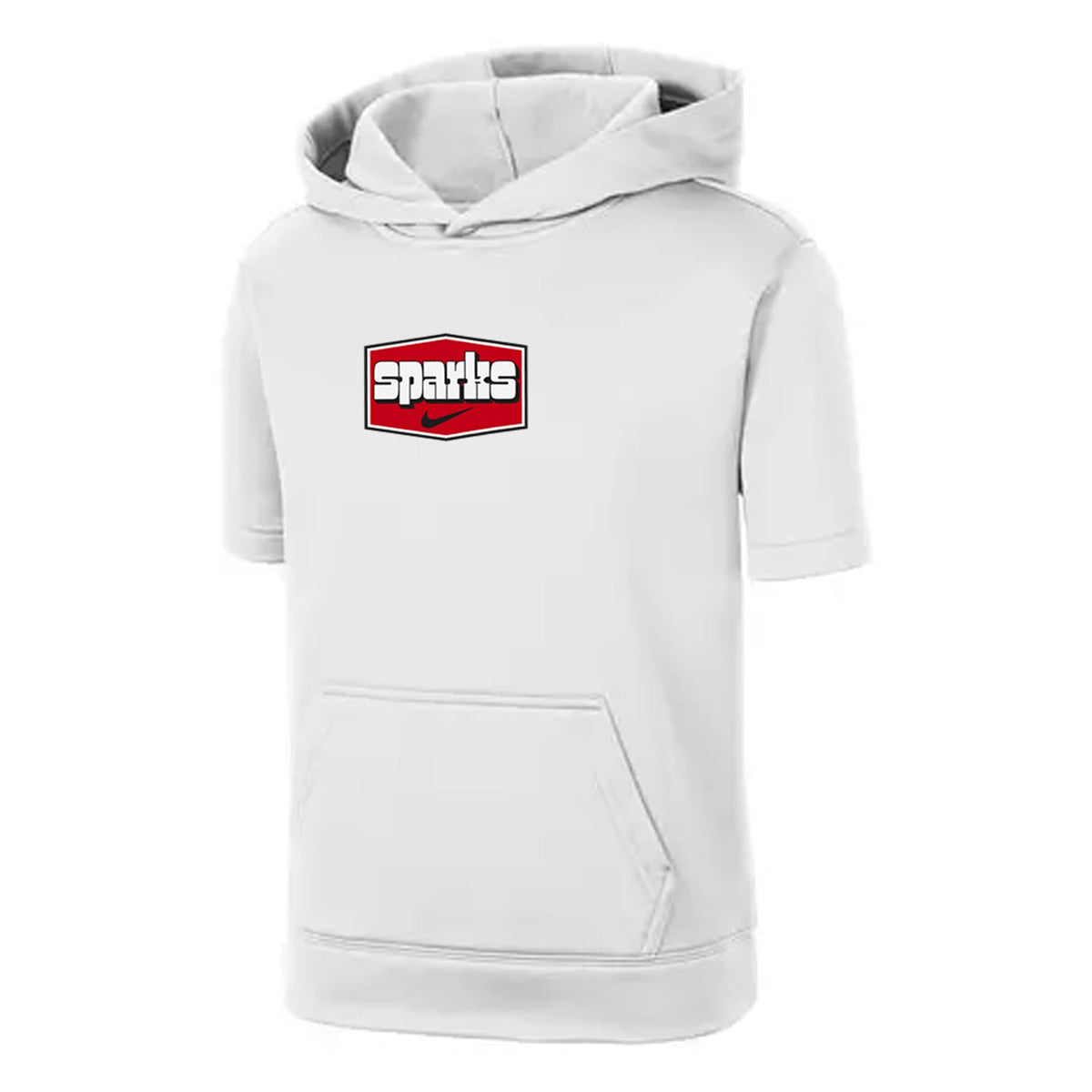 YOUTH SPORTS-TEK SPARKS SHORT SLEEVE HOODED PULLOVER