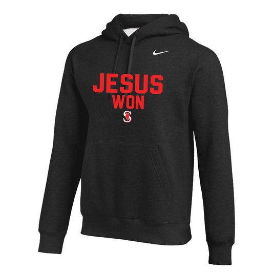 MENS NIKE JESUS WON CLUB FLEECE HOODIE