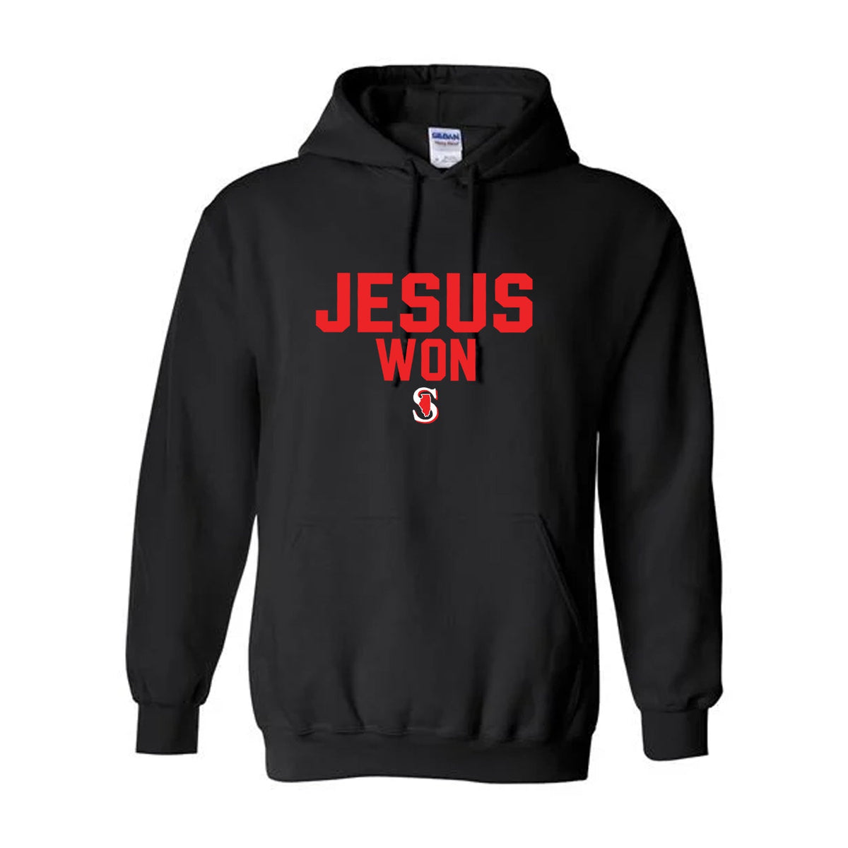 YOUTH GILDAN JESUS WON HOODIE