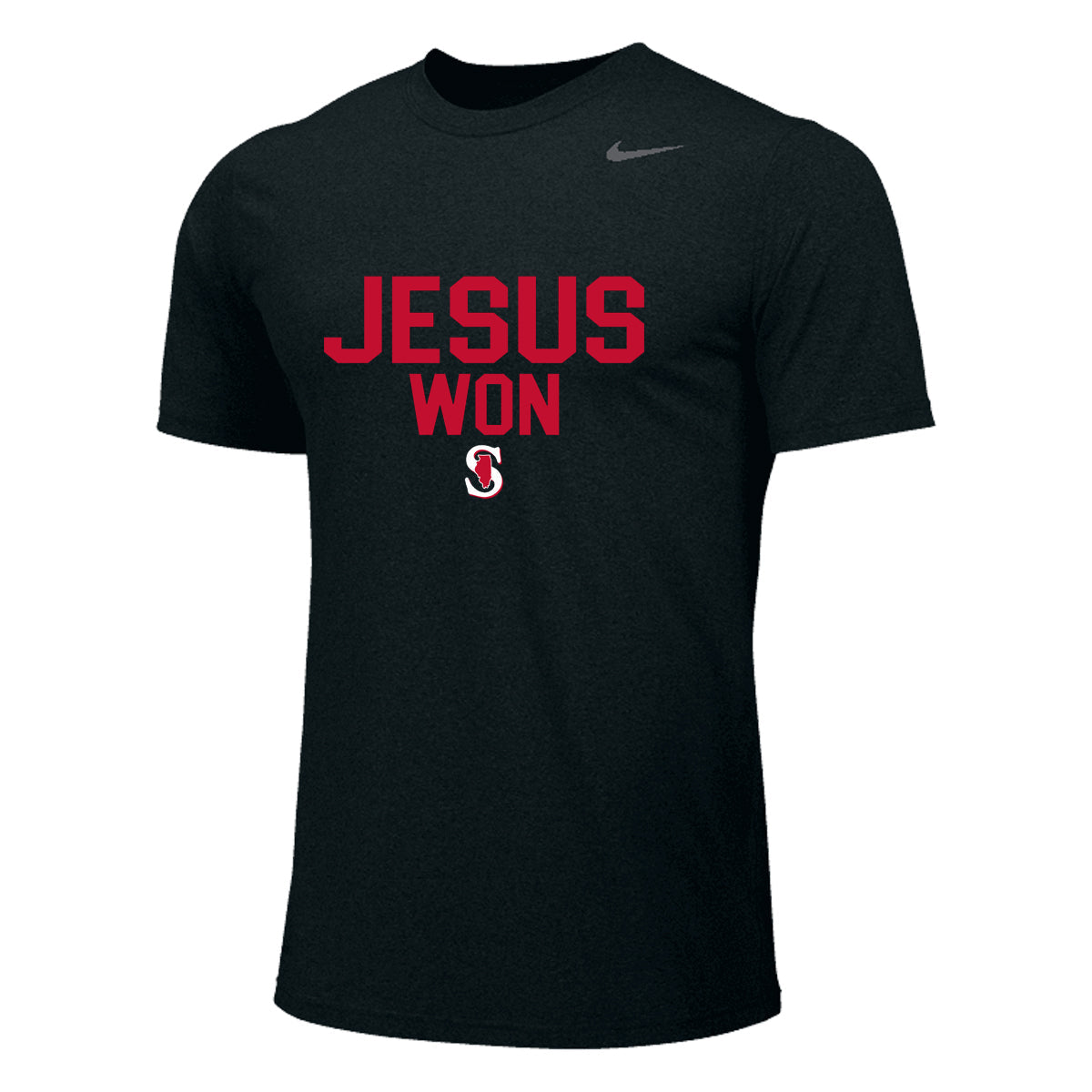 MENS NIKE JESUS WON LEGEND SHORT SLEEVE