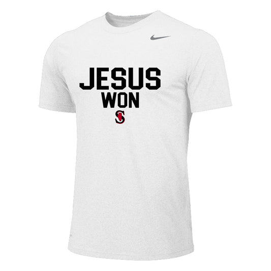 MENS NIKE JESUS WON LEGEND SHORT SLEEVE