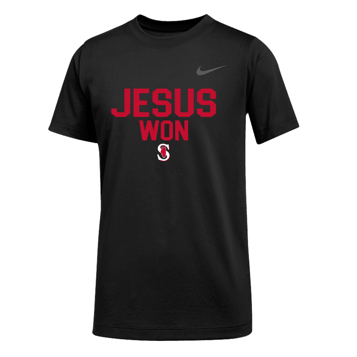 YOUTH NIKE JESUS WON LEGEND SHORT SLEEVE