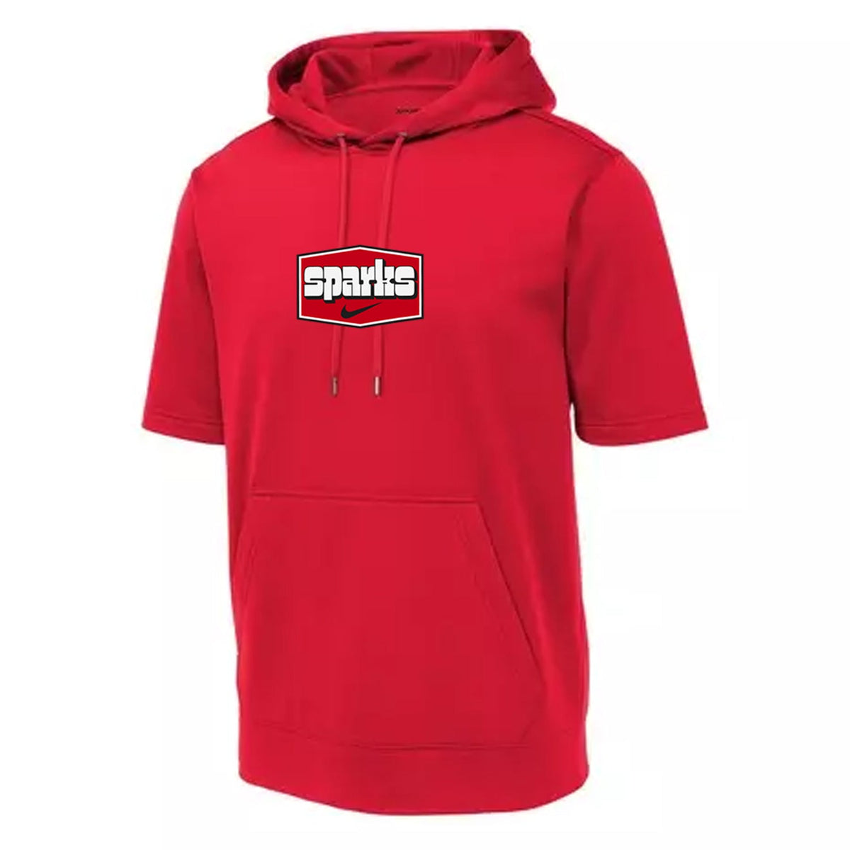 MENS SPORT-TEK SPARKS SHORT SLEEVE HOODED PULLOVER