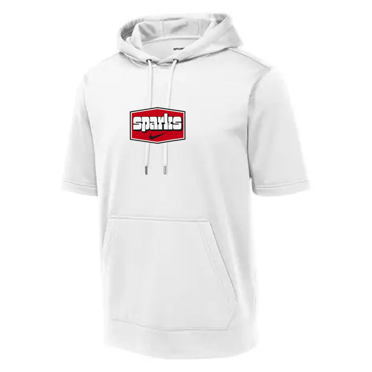 MENS SPORT-TEK SPARKS SHORT SLEEVE HOODED PULLOVER