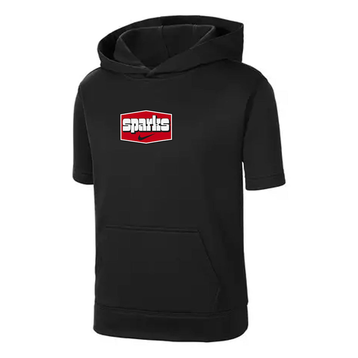 YOUTH SPORTS-TEK SPARKS SHORT SLEEVE HOODED PULLOVER